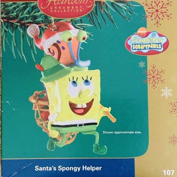 SpongeBob Santa's Spongy Helper Christmas Tree Ornament Snail 2004 Nickelodeon - Picture 6 of 6